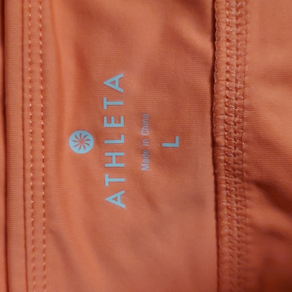 Athleta orange athletic spots skirt orange nylon spandex women size L - Picture 6 of 8